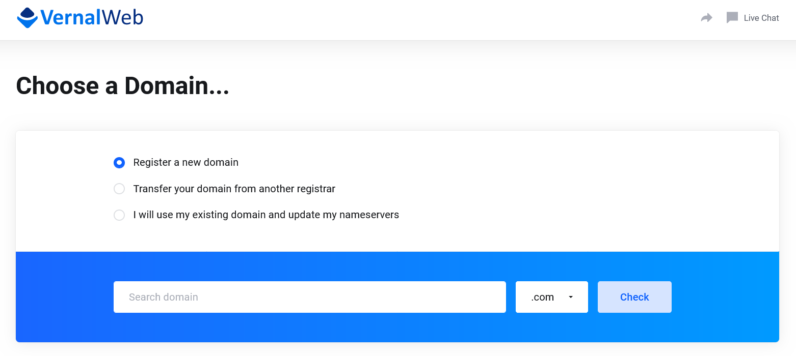 Choose a Domain