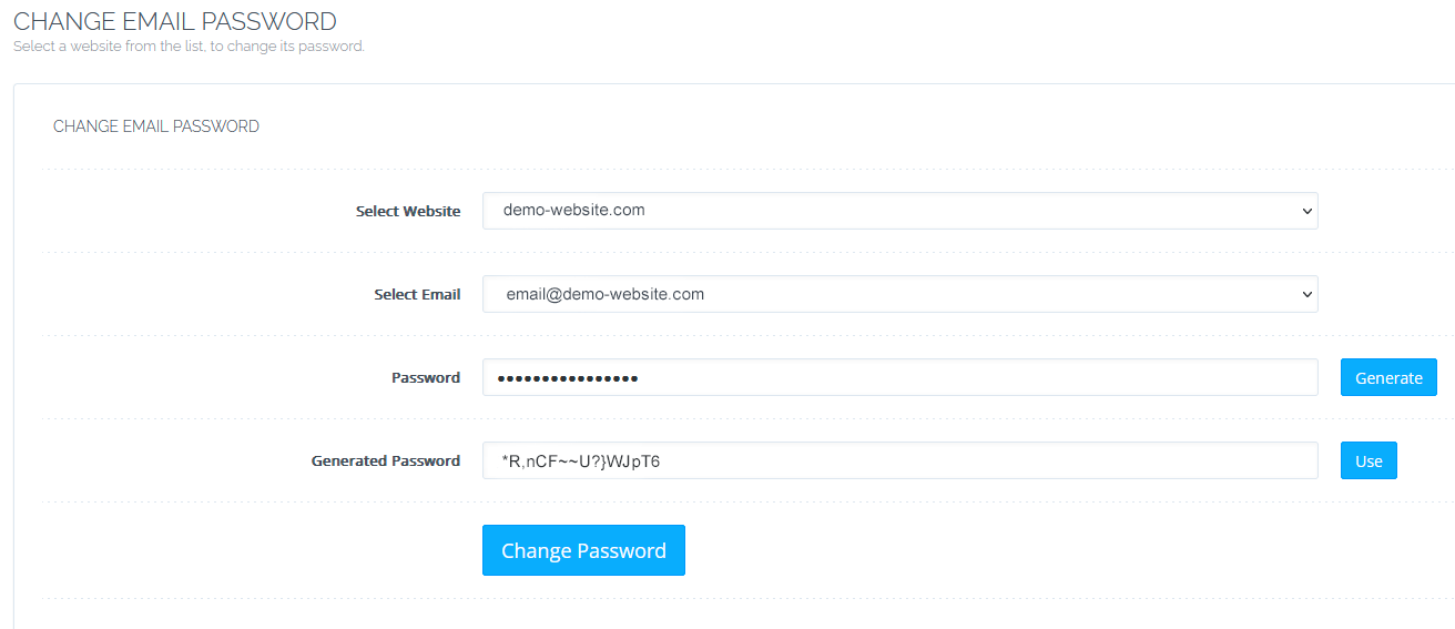 CyberPanel Webmail Password Change